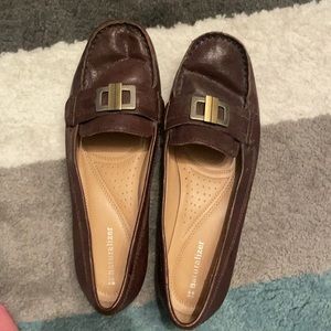 Naturalizer shoes (loafers w/brass?) buckle accent